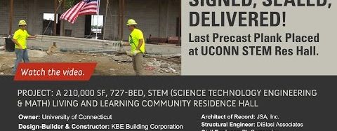 UCONN STEM Topping-Out Ceremony